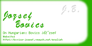 jozsef bovics business card